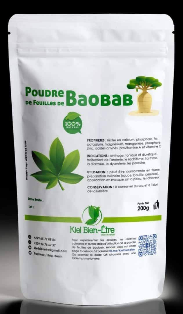 Poudre de Feuilles de Baobab